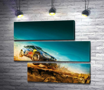 Модульна картина "Автомобіль Volkswagen Polo R WRC  на змаганнях ралі"
