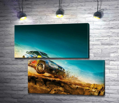 Автомобиль Volkswagen Polo R WRC на соревнованиях ралли