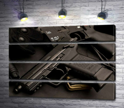Матовая поверхность самозарядного пистолета Heckler & Koch HK45