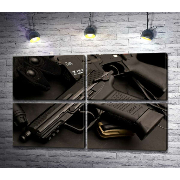 Матова поверхня самозарядного пістолета Heckler & Koch HK45