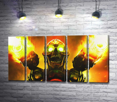 Модульна картина "Монстр із гри Doom"