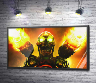 Постер "Монстр из игры Doom"