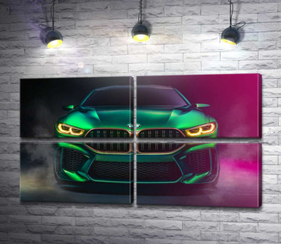 Агресивна мордочка кислотно-зеленої BMW