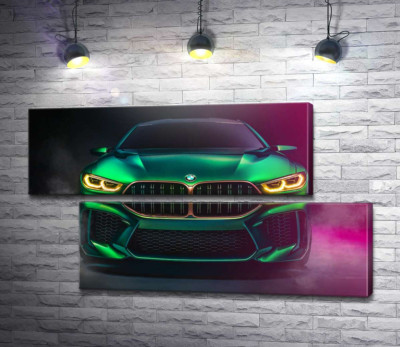 Агрессивная мордашка кислотно-зеленой BMW