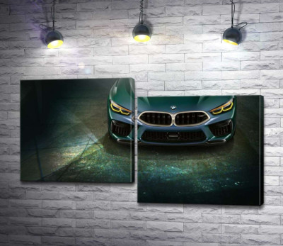 Модульная картина "Стильные формы передней части BMW"