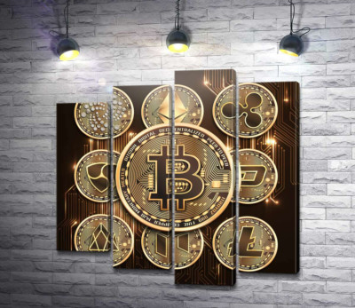 Основные криптовалюты вместе