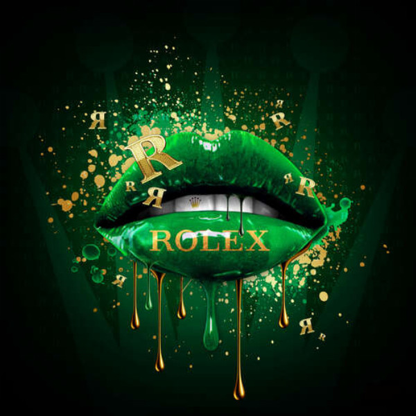 Насичено-зелені гламурні губи Rolex