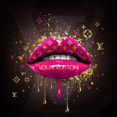 Ярко-розовые гламурные губы Louis Vuitton