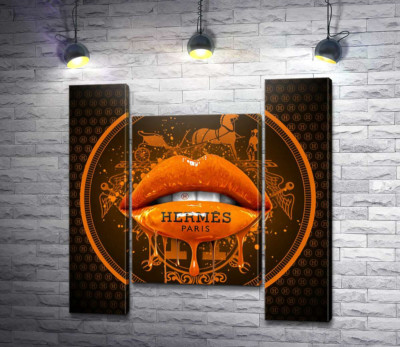 Помаранчеві гламурні губи Hermes