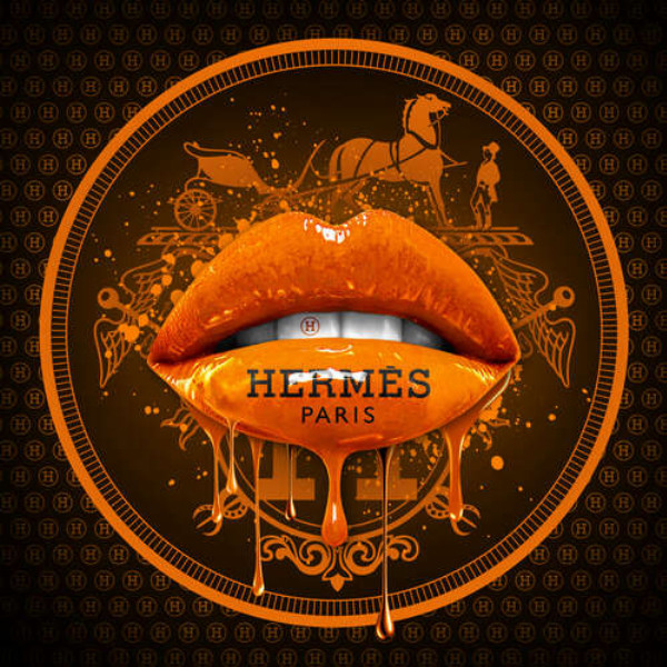 Помаранчеві гламурні губи Hermes