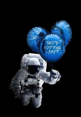 Космонавт с шарами - Sky is not the limit