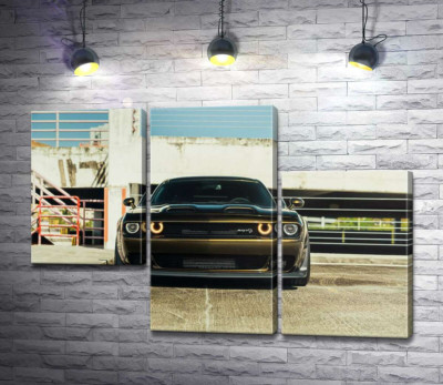 Модульная картина "Пристальный взгляд Dodge Challenger"