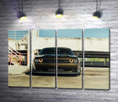 Модульна картина "Пильний погляд Dodge Challenger"
