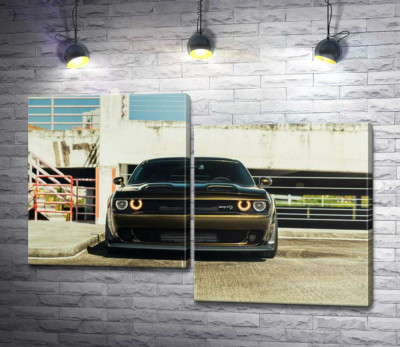 Модульна картина "Пильний погляд Dodge Challenger"
