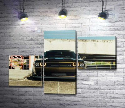 Модульная картина "Пристальный взгляд Dodge Challenger"