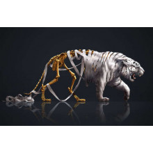 Золотий скелет у шкірі білого тигра