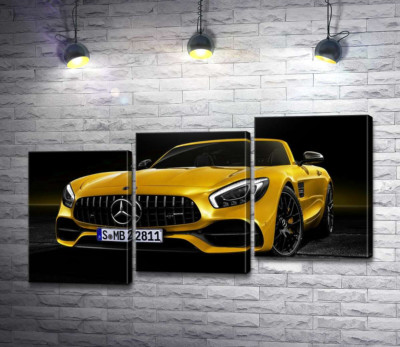 Кабріолет Mercedes AMG GT S Roadster сяє золотом