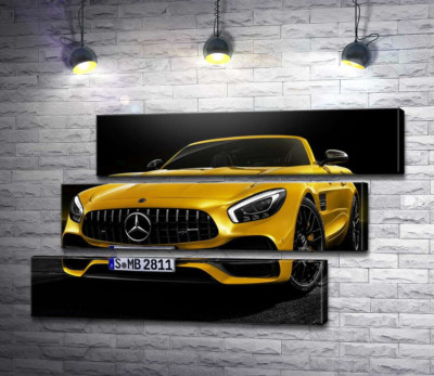 Кабріолет Mercedes AMG GT S Roadster сяє золотом