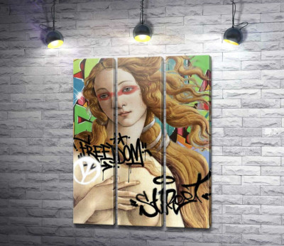 Модульна картина "Народження Венери Freedom Street"