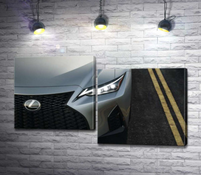 Изящная фара серебристого автомобиля Lexus IS 300