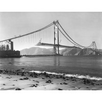 Строительство моста Золотые ворота в Сан-Франциско
