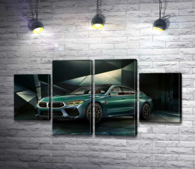 Зеленый автомобиль BMW Concept M8 Gran Coupe