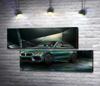Зеленый автомобиль BMW Concept M8 Gran Coupe