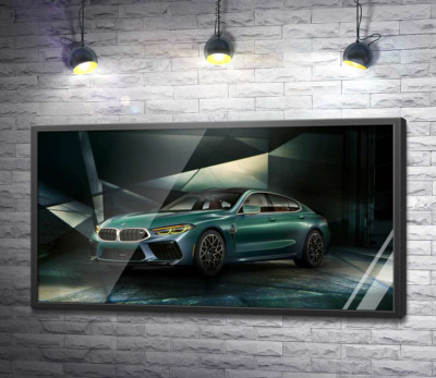 Постер "Зелений автомобіль BMW Concept M8 Gran Coupe"