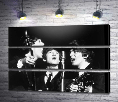 Архивная фотография выступления группы Beatles