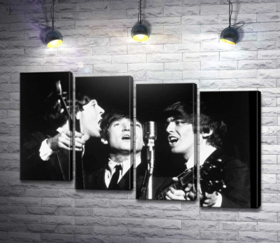 Архивная фотография выступления группы Beatles