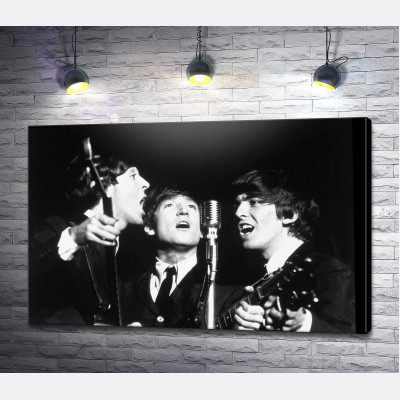 Архивная фотография выступления группы Beatles
