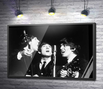 Постер "Архівна фотографія виступу групи Beatles"