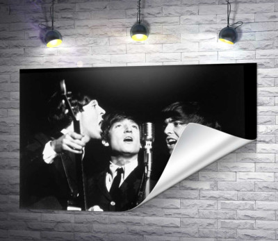 Архивная фотография выступления группы Beatles