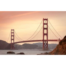 Західне небо над мостом Золоті ворота в Сан-Франциско