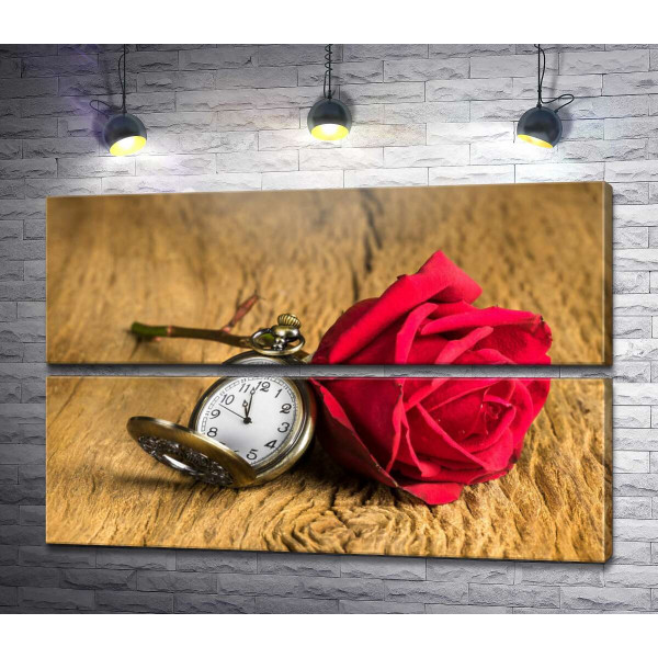 Кишеньковий годинник і червона троянда