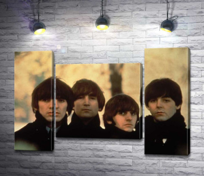 Модульна картина "Архівна фотографія групи Beatles на вулиці"