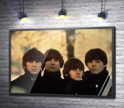 Постер "Архивная фотография группы Beatles на улице"