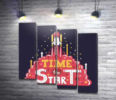 Модульная картина "Вдохновляющая надпись: "Time to Start""
