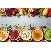 Парад разноцветных ингредиентов и супов