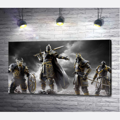 Воины разных стран на постере игры For Honor