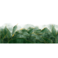 Дымная абстракция зеленых листьев