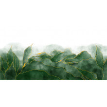 Димна абстракція зеленого листя