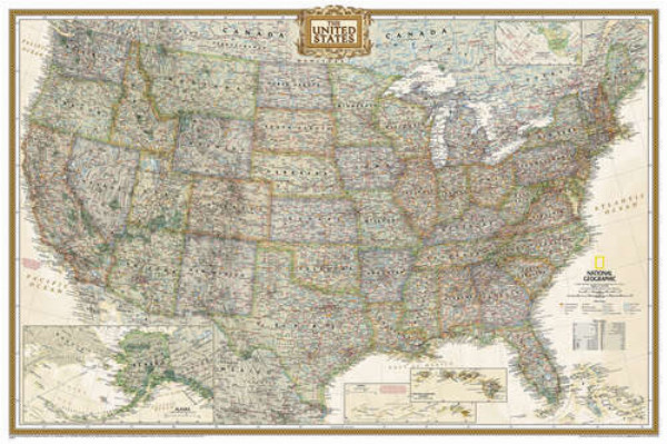 Винтажная карта США
