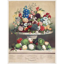Удивительный натюрморт из цветов и овощей