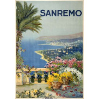 Плакат с красивыми видами Сан-Ремо