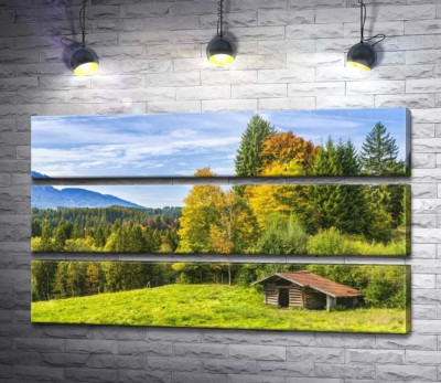 Модульна картина "Альпійський пейзаж біля підніжжя гір"