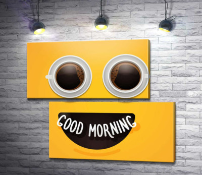 Модульна картина "Good morning і ранкова кава"