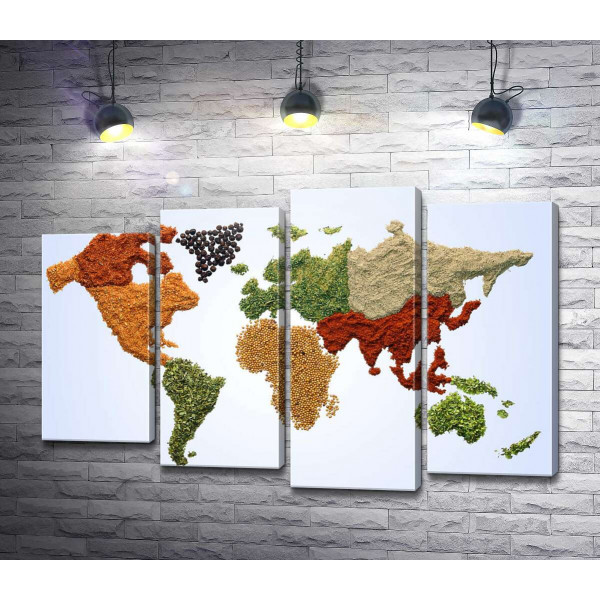 Карта мира из специй