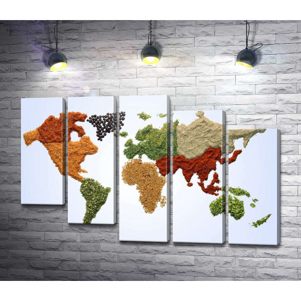 Карта мира из специй