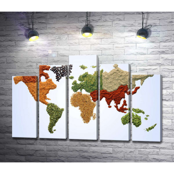 Карта світу зі спецій